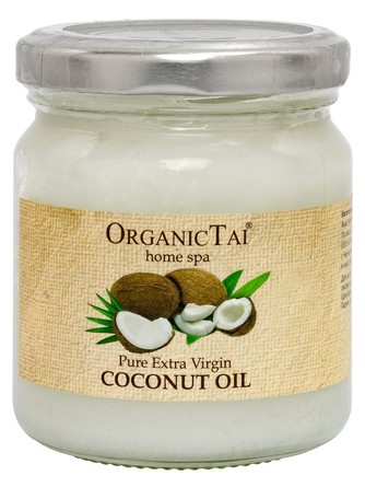 Масло кокосовое для ухода за телом и волосами холодного отжима чистое, 200 мл Organic Tai
