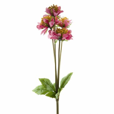 Цветок искусственный на ножке Циния, 48 см Gloria Garden, 10х48х11