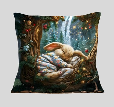 Подушка декоративная Маленький спящий зайка 30х30 см  Zaberite