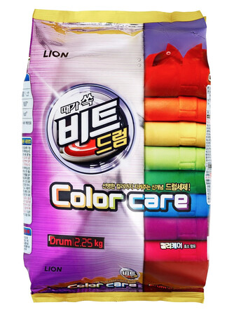 Концентрированный стиральный порошок Beat Drum Color Care защита цвета, для цветного белья, 2,25 кг Lion