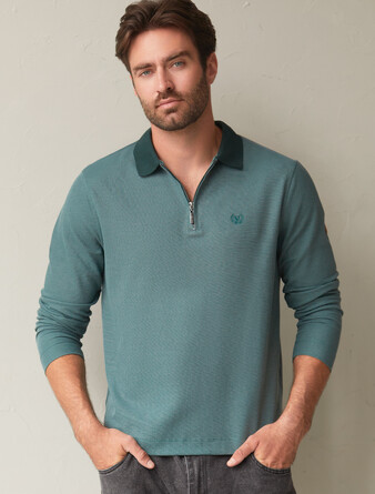 Лонгслив-поло на молнии Vilatte