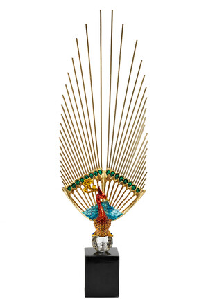 Статуэтка Жар-птица с золотым хвостом 20х9х66 см  Garda Decor