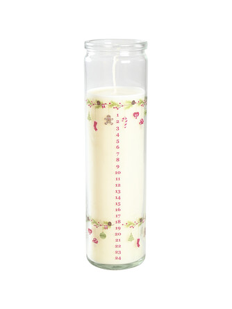 Свеча адвент-календарь в подсвечнике Joyful 21 см Det Gamle Apotek