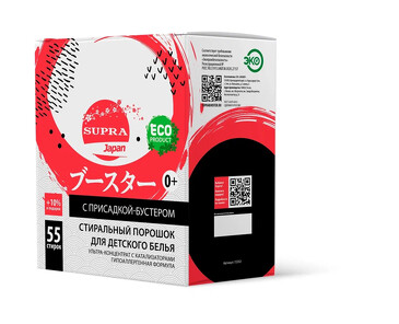 Порошок стиральный с бустером детский, 1100 г Supra