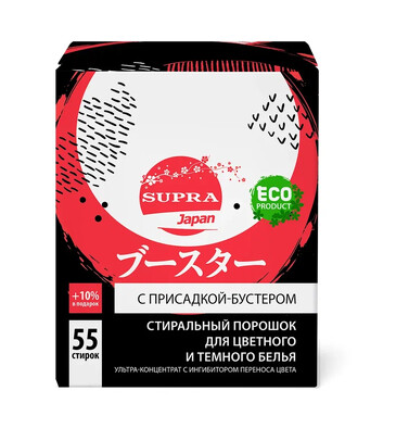 Порошок стиральный для цветного и темного белья с присадкой-бустером, 1100 г Supra