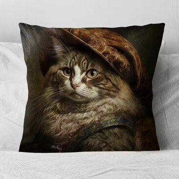 Наволочка декоративная ЛеоКот Давинчи 40х40 см Zaberite