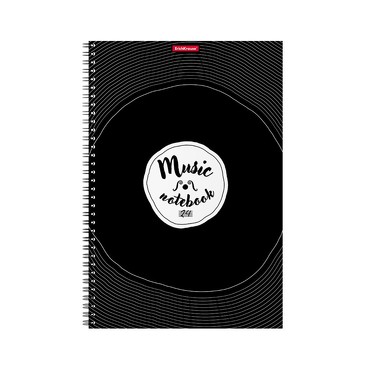 Набор (5 шт.) Тетрадь для нот на спирали Just Music, А4, 24 листа, вертикальная ориентация ErichKrause