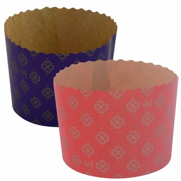 Форма для выпечки кулича бумажная Пасхальная, (3 шт.), диаметр 11 см, высота 8,5 см Мультидом