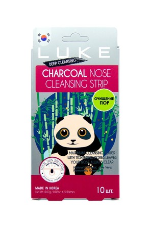 Очищающие угольные полоски от черных точек Charcoal Nose Cleansing Strip, 10 шт. Luke