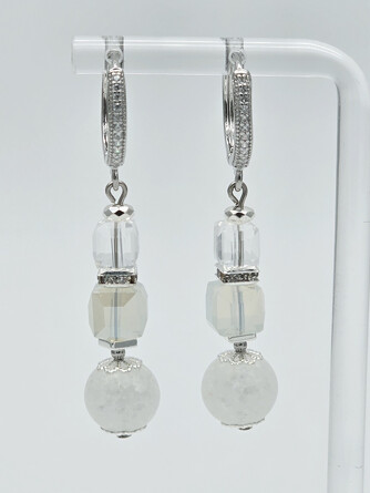 Серьги Роман с камнем Selena