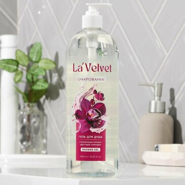 Гель для душа La'Velvet, утончённый аромат цветущей орхидеи, 1000 мл Beauty Fox