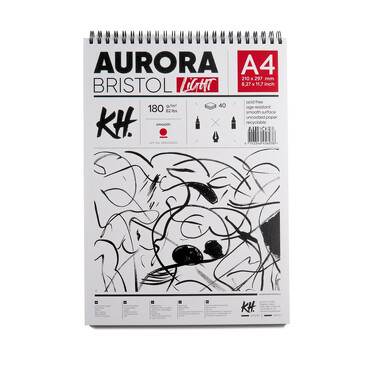 Альбом Bristol А4, на спирали, 40 листов Aurora