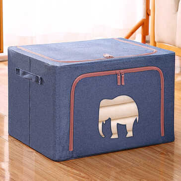 Коробка для хранения вещей Elefant Blue 50х40х33 см  Blonder Home