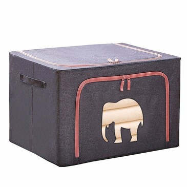 Коробка для хранения вещей Elefant Dark Blue 50х40х33 см  Blonder Home