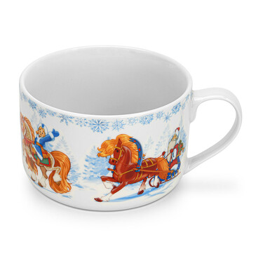 Чашка 700 мл С Новым годом! (фарфор) Fissman