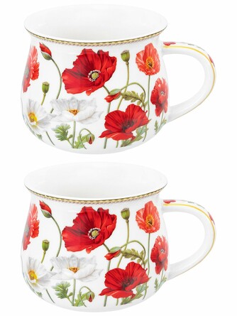Набор кружек Маки (2 пр.), 250 мл Elan Gallery