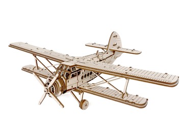 Модель сборная из дерева Самолет Арлан, 35x24x8 Lemmo