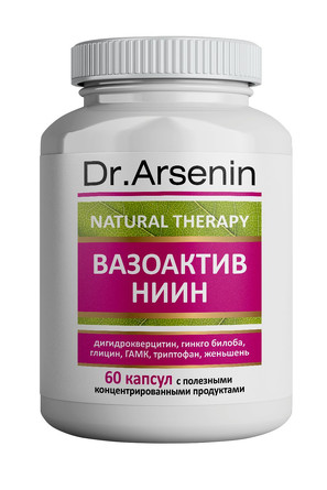 Концентрированный пищевой продукт Narural therapy (Натуротерапия)  Вазоактив 60 капсул Dr Arsenin
