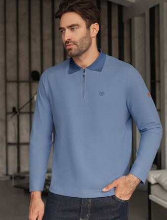 Лонгслив-поло на молнии Vilatte