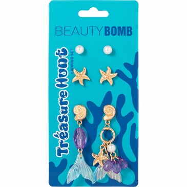 Набор сережек Beauty Bomb Treasure Hunt (6 шт.),  Beauty Bomb
