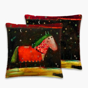 Подушка декоративная Лошадка звездочка 45х45 см  (рисунок с двух сторон) Zaberite