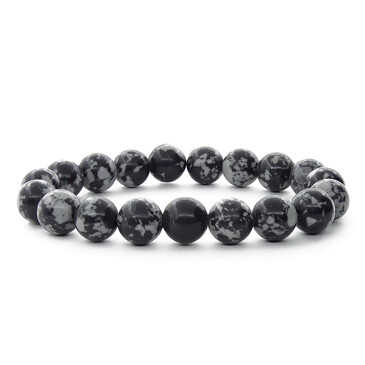 Браслет обсидиан снежный натуральный Агат77