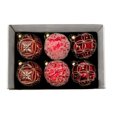 Набор шаров стеклянных ø10 см (6 шт.) Christmas Deluxe