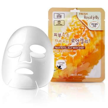 Набор тканевых масок для лица Маточное молочко Fresh Royal Jelly Mask Sheet 3W Clinic