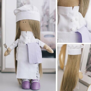 Набор для шитья Интерьерная кукла Повар Селена, 15,6х22.4х5.2 см  Арт Узор