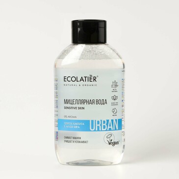 Мицеллярная вода для снятия макияжа для чувствительной кожи цветок кактуса&алоэ вера, 400 мл Ecolatier