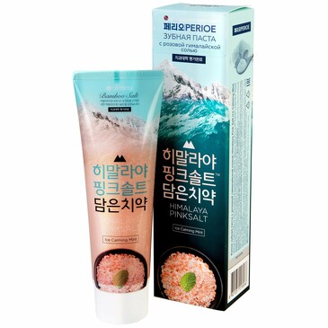 Зубная паста с розовой гималайской солью himalaya pink salt ice calming mint Perioe