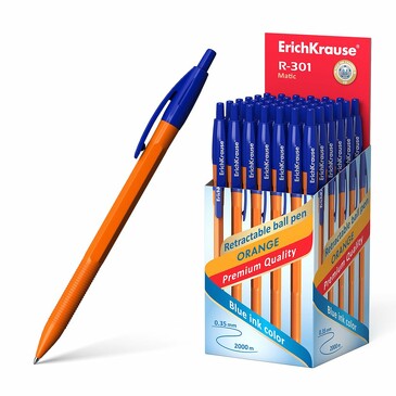 Набор (50 шт.) Ручка шариковая автомат R-301 Orange Matic 0.7 ErichKrause
