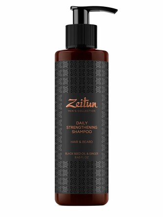 Шампунь для волос мужской с имбирем и черным тмином, 250 мл Zeitun