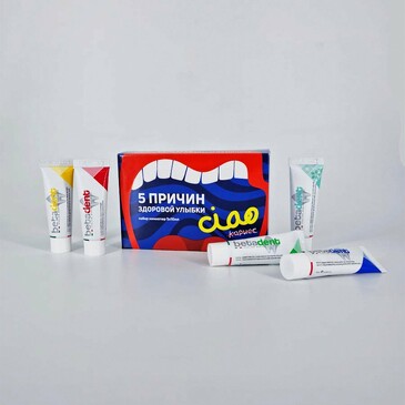 Мини-набор взрослых зубных паст (5 шт. по 10 мл) Betadent