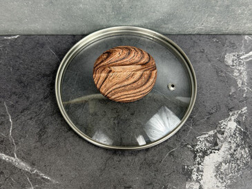 Стеклянная крышка с ручкой Soft-touch Wood, Panairo