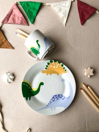 Набор посуды Динозавры (2 предмета) Сотвори Чудо
