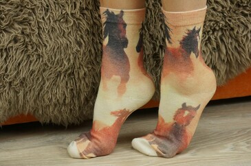 Носки шерстяные с принтом Slim. Прерия Шерстянки