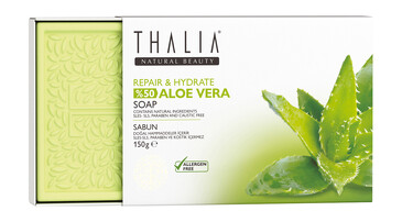 Мыло увлажняющее с алоэ вера 50% Aloe Vera Repair & Hydrate, 150 г,  Thalia Natural Beauty