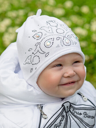 Шапка демисезонная Glou Orso Bianco