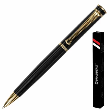 Ручка подарочная шар perfect black, синяя Brauberg