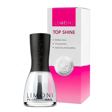 Основа и покрытие защита + ультраблеск Top Shine, 15 мл Limoni