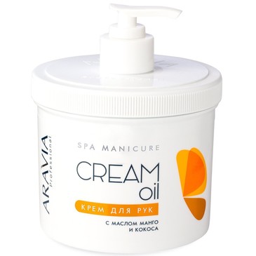 Крем для рук Cream Oil с маслом кокоса и манго 550 мл Aravia Professional