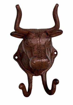 Вешалка настенная в виде головы быка Antic Line
