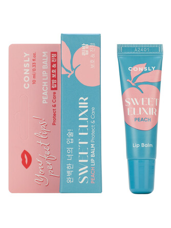 Бальзам для губ sweet elixir с экстрактом персика, 10 мл Consly