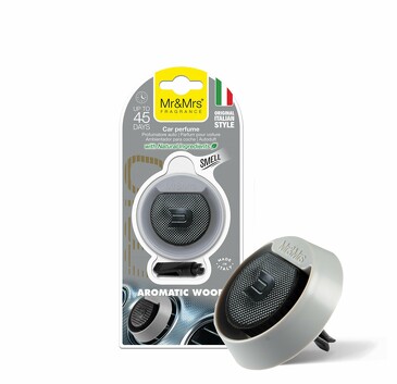 Ароматизатор для автомобиля mio round grey aromatic wood Joy Fragrances