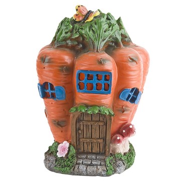 Фигура декоративная для сада (с соларом) Морковный домик Gloria Garden, 18х25х18