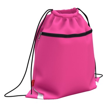 Мешок для обуви с карманом на молнии 500х410мм Neon Pink ErichKrause