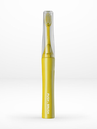 Зубная щетка с пастой внутри (средняя жесткость) Push & Brush