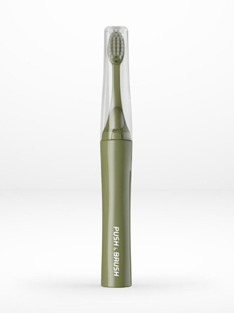 Зубная щетка с пастой внутри (средняя жесткость) Push & Brush