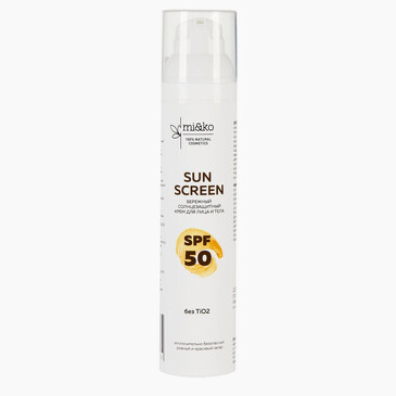 Бережный солнцезащитный крем для лица и тела Sun Screen SPF50 100 мл Mi&Ko